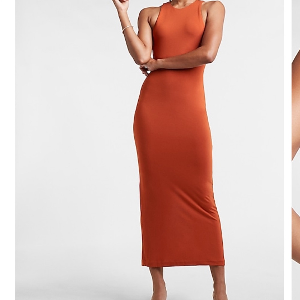 Body contour High Neck Cut-Out back Maxi Dress XXS